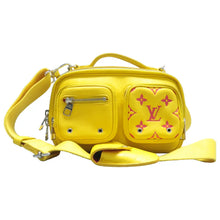 Load image into Gallery viewer, Louis Vuitton Utility Crossbody Leather Satchel Bag Yellow