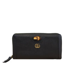 Load image into Gallery viewer, GUCCI Diana Continental Leather Wallet Black 658634
