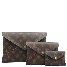Load image into Gallery viewer, Louis Vuitton Kirigami Pochette Monogram Canvas Clutch Bag Brown
