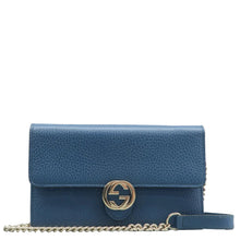 Load image into Gallery viewer, Gucci Interlocking G Leather Shoulder Bag Blue
