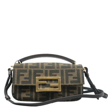 Load image into Gallery viewer, FENDI Baguette Jacquard FF Satchel Bag Brown
