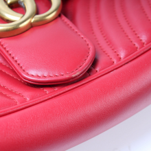 Load image into Gallery viewer, Gucci Marmont Leather Small Shoulder Flap Bag Red
