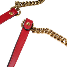 Load image into Gallery viewer, Gucci Marmont Leather Small Shoulder Flap Bag Red
