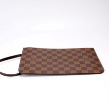 Load image into Gallery viewer, Louis Vuitton Neverfull Damier Ebene Pochette Wristlet Pouch Brown
