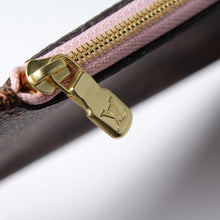 Load image into Gallery viewer, Louis Vuitton Neverfull Damier Ebene Pochette Wristlet Pouch Brown
