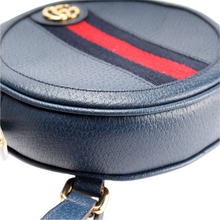 Load image into Gallery viewer, Gucci Ophidia Web Mini Round Leather Backpack Bag Blue
