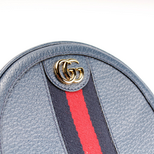 Load image into Gallery viewer, Gucci Ophidia Web Mini Round Leather Backpack Bag Blue
