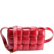 Load image into Gallery viewer, Bottega Veneta Maxi Leather Intrecciato Padded Cassette Crossbody Bag Red
