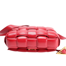 Load image into Gallery viewer, Bottega Veneta Maxi Leather Intrecciato Padded Cassette Crossbody Bag Red
