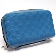 Load image into Gallery viewer, Louis Vuitton Zippy Damier Infini Canvas Wallet Blue
