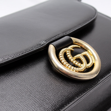 Load image into Gallery viewer, Gucci GG Ring Leather Shoulder Bag Small Black
