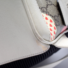 Load image into Gallery viewer, Gucci GG Supreme Les Pommes Leather Backpack Small Bag Beige
