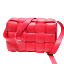 Load image into Gallery viewer, Bottega Veneta Intrecciato Padded Cassette Leather Crossbody Bag Red
