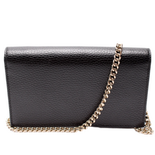 Load image into Gallery viewer, Gucci Interlocking GG Leather Chain Wallet Black
