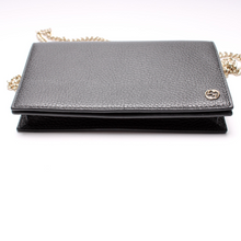Load image into Gallery viewer, Gucci Interlocking GG Leather Chain Wallet Black
