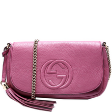 Load image into Gallery viewer, Gucci Soho Chain leather Medium Crossbody Bag Purple
