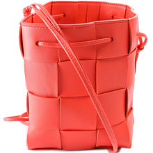 Load image into Gallery viewer, Bottega Veneta Cassette Leather Small Bucket Bag Orange
