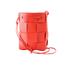 Load image into Gallery viewer, Bottega Veneta Cassette Leather Small Bucket Bag Orange
