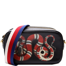 Load image into Gallery viewer, Gucci Leather Snake Messenger Bag Black
