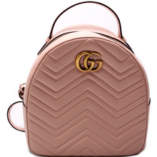Load image into Gallery viewer, Gucci Marmont Leather Backpack Bag Pink
