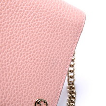 Load image into Gallery viewer, Gucci Interlocking GG Leather Chain Wallet Pink
