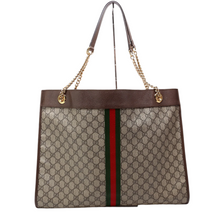 Load image into Gallery viewer, Gucci Rajah GG Supreme Canvas Tote Bag Brown
