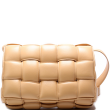 Load image into Gallery viewer, Bottega Veneta Maxi Intrecciato Padded Cassette Shoulder Bag Almond
