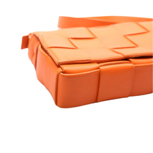 Load image into Gallery viewer, Bottega Veneta Cassette Small Paper Calfskin Leather Shoulder Bag Orange
