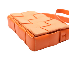 Load image into Gallery viewer, Bottega Veneta Cassette Small Paper Calfskin Leather Shoulder Bag Orange
