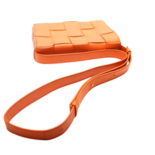 Load image into Gallery viewer, Bottega Veneta Cassette Small Paper Calfskin Leather Shoulder Bag Orange
