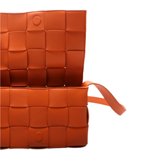 Load image into Gallery viewer, Bottega Veneta Cassette Small Paper Calfskin Leather Shoulder Bag Orange
