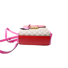 Load image into Gallery viewer, Gucci Padlock GG Supreme Canvas Backpack Bag Red

