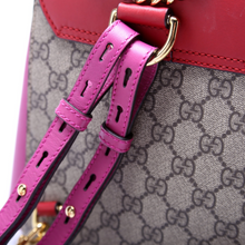 Load image into Gallery viewer, Gucci Padlock GG Supreme Canvas Backpack Bag Red

