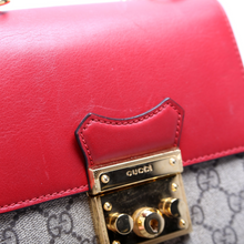 Load image into Gallery viewer, Gucci Padlock GG Supreme Canvas Backpack Bag Red
