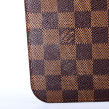 Load image into Gallery viewer, Louis Vuitton Neverfull Damier Ebene Pochette Wristlet Pouch Brown
