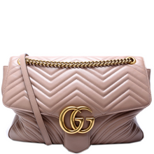 Load image into Gallery viewer, Gucci Marmont Leather Large Shoulder Bag Nude

