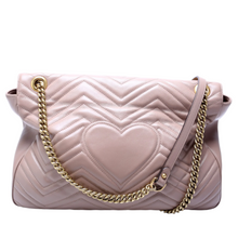 Load image into Gallery viewer, Gucci Marmont Leather Large Shoulder Bag Nude
