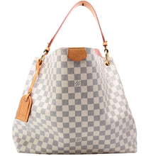 Load image into Gallery viewer, Louis Vuitton Graceful MM Damier Azur Shoulder Bag White
