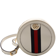 Load image into Gallery viewer, Gucci Ophidia Web Mini Round Leather Backpack Bag White
