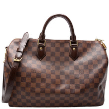 Load image into Gallery viewer, Louis Vuitton Speedy 35 Damier Ebene Satchel Bag Brown
