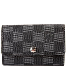 Load image into Gallery viewer, Louis Vuitton Damier Graphite 6 Key Holder Black
