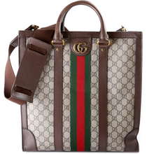 Load image into Gallery viewer, Gucci Ophidia GG Supreme Coated Canvas Medium Vertical Tote Bag Beige
