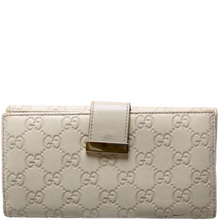 Load image into Gallery viewer, Gucci Guccissima Leather Long Wallet Cream
