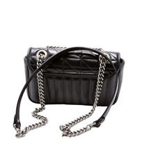 Load image into Gallery viewer, Gucci GG Marmont Aria Leather Shoulder Mini Flap Bag Black
