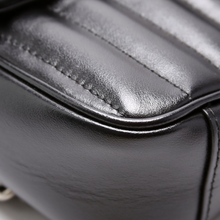 Load image into Gallery viewer, Gucci GG Marmont Aria Leather Shoulder Mini Flap Bag Black
