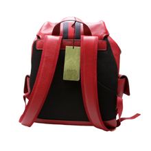 Load image into Gallery viewer, Gucci Ophidia Double Buckle Leather Medium Backpack Bag Red
