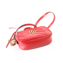 Load image into Gallery viewer, Gucci Marmont Leather Mini Camera Bag Red
