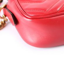 Load image into Gallery viewer, Gucci Marmont Leather Mini Camera Bag Red
