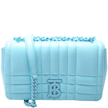 Load image into Gallery viewer, Burberry Lola Quilted Leather Flap Small Shoulder Bag Blue
