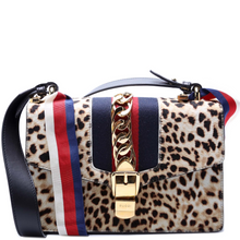Load image into Gallery viewer, Gucci Sylvie Calfhair Leather Shoulder Bag Small Cheetah
